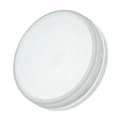 Лампа светодиодная PLED- ECO-GX53  6w  3000K FROST 460Lm D75*26mm Jazzway