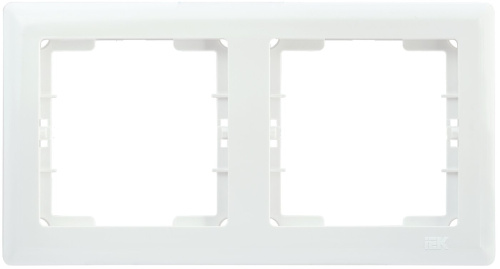 Рамка 2 мест. гориз. BOLERO белый РГ-2-ББ IEK