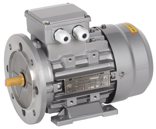 Электродвигатель асинхронный трехфазный АИС 63C4 380В 0,25кВт 1500об/мин 2081 DRIVE IEK