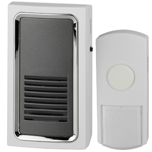 Звонок дверной ЭРА C96 беспроводной от сети белый с черным 6 мелодий