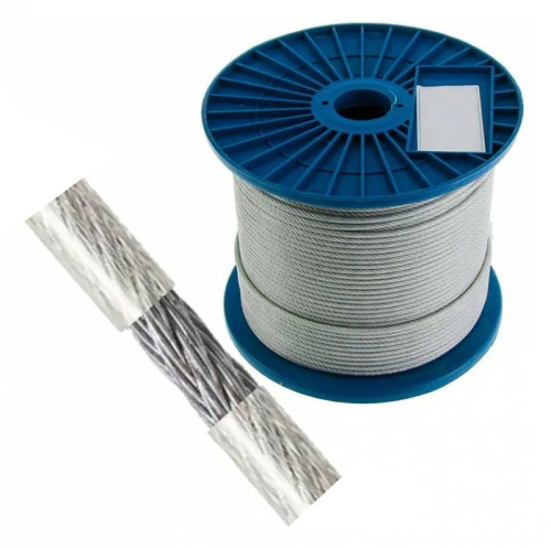 Трос стальной  с ПВХ Zn 6,0/8,0