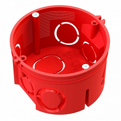 Коробка установочная 80-0501 С безгалогенная (HF) 68х42 с саморезами без соединителя (245шт/кор) Про