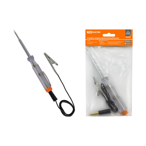Автомобильный пробник (тестер) 135 мм,  6-24 В,  провод 0,5 м, "ЭкспертЭлектрик" TDM