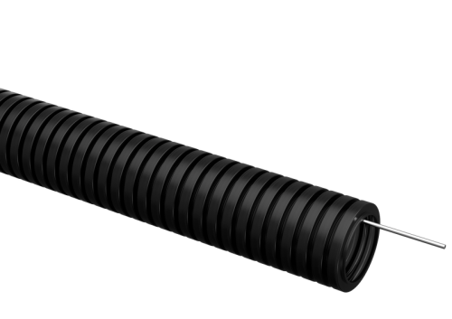 Труба гофрированная ПВХ d=32мм с зондом черная (25м) ELASTA IEK