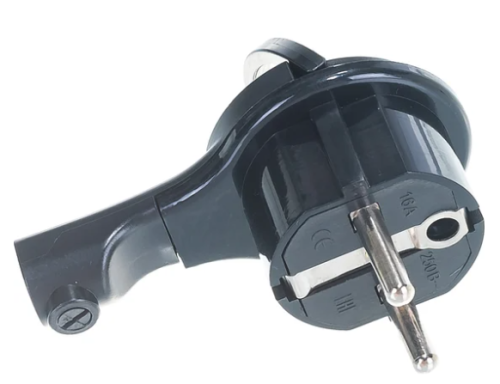 Вилка-невидимка электрическая 16А 250В с заземл. черн. UNIVersal 5565419