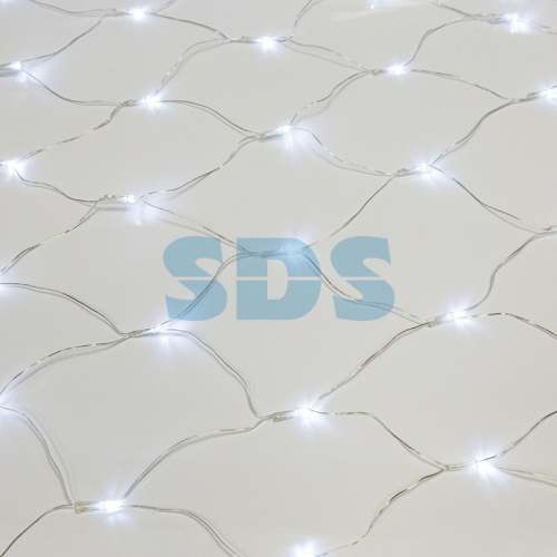 Гирлянда Сеть 1,8х1,5м, прозрачный ПВХ, 180 LED Белый