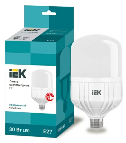 Лампа светодиодная HP 30Вт 230В 4000К E27 IEK