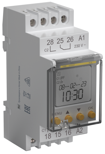 Таймер ТА80 астрономический 16А 230В на DIN-рейку KARAT IEK