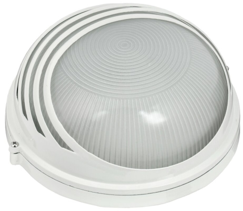 Светильник НПП1107 круг ресничка 100Вт IP54 белый IEK