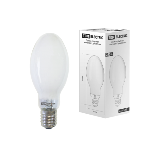 Лампа ртутная высокого давления ДРЛ 250 Вт Е40 TDM