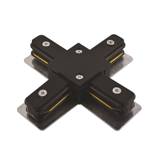 Аксессуар к шинопроводу PTR CX-BL Коннектор чёрный  X -обр. Jazzway
