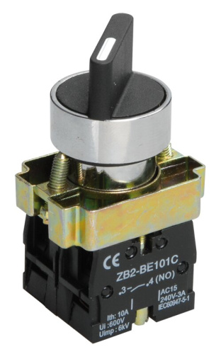 Переключатель LAY5-BD25 на 2 положения "I-0" стандартная ручка NO+NC IEK