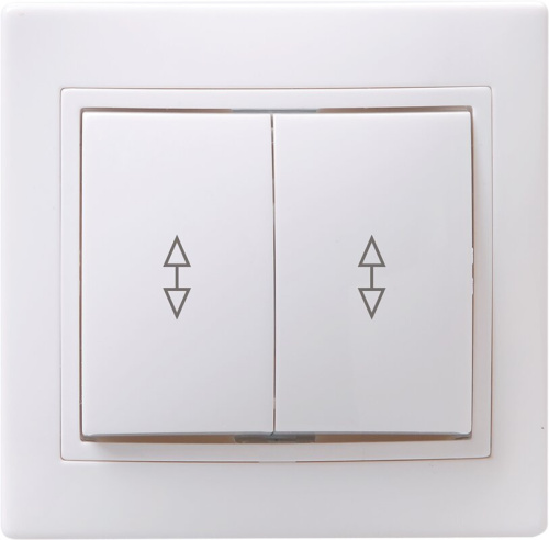 Выключатель 2-клавишный проходной 10А ВСп10-2-0-КБ белый KVARTA GENERICA