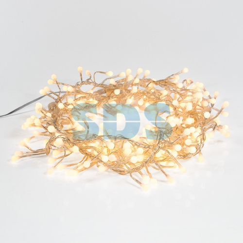 Гирлянда Мишура LED 3 м прозрачный ПВХ, 288 диодов, цвет желтый