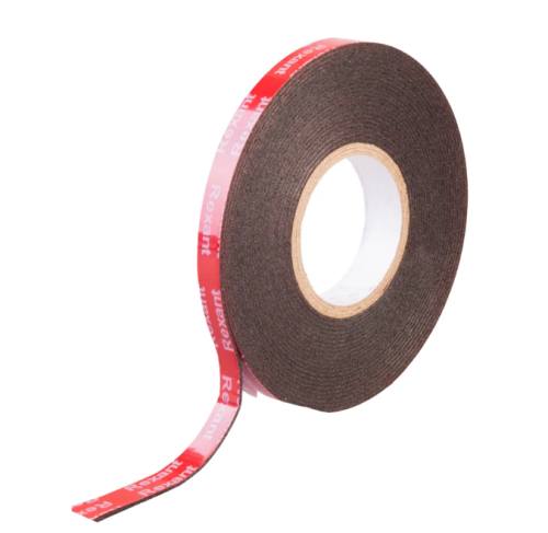 Лента клейкая двухсторонняя черная, на VHB акриловой основе, 12 мм х 5 м REXANT