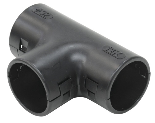 Тройник открывающийся TI32G IEK черный