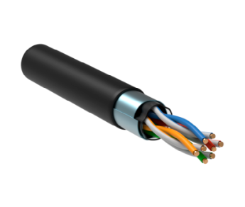 Витая пара F/UTP кат. 5E 4х2х24AWG solid LDPE черный (305м) РФ ITK