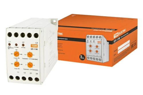 Реле контроля фаз ЕЛ-11М-3х380В 1нр+1нз контакты SQ1504-0014 TDM