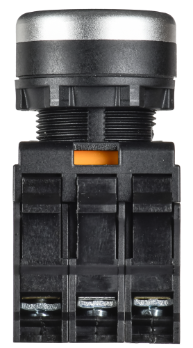 Кнопка с подсветкой и фиксацией d=22мм 1NO+1NC синяя MASTER IEK