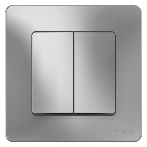 Выключатель 2-кл. СП Blanca 10А IP20 (сх. 5) 250В алюм. SE 