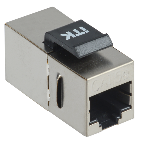 Проходной адаптер кат.5E FTP RJ45-RJ45 Keystone Jack ITK