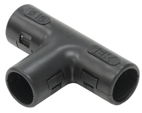 Тройник открывающийся TI20G IEK черный