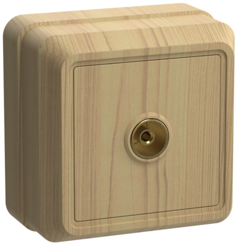 Розетка 1-местная TV для открытой установки РТВ20-ОС сосна OKTAVA GENERICA