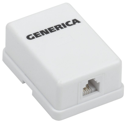 Розетка информационная настенная RJ12 кат.3 UTP 1 порт GENERICA