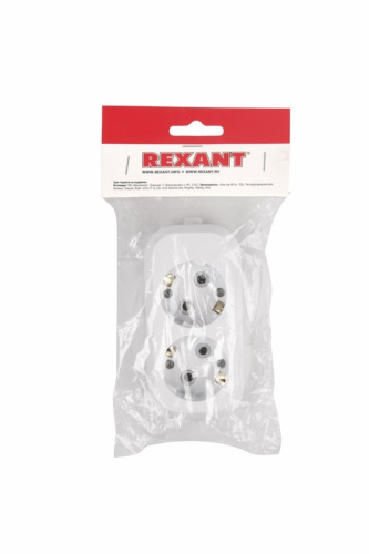 Колодка 2 гнезда с заземлением REXANT