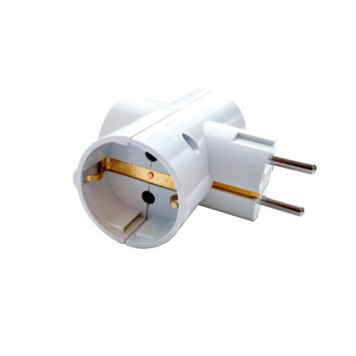 Тройник R-3G местн. с з/к 16А белый 4370 IN HOME