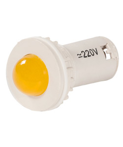 Арматура светосигнальная СКЛ-11-Ж-2-220 жёлтая, AC/DC, d=27, сила света 20 мКд
