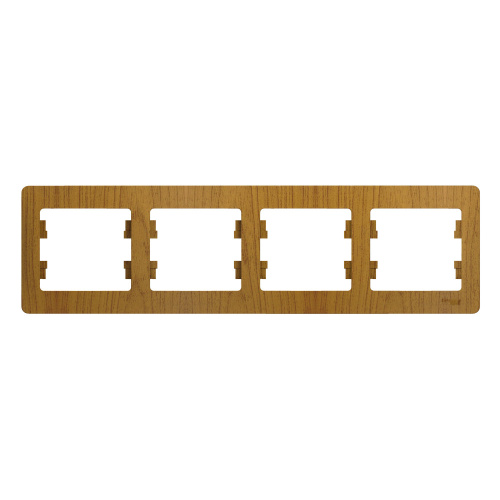 Рамка 4-постовая горизонтальная, ДЕРЕВО ДУБ GLOSSA