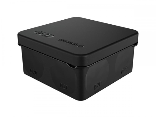 Коробка распред. двухкомп.  о/п, 2К, HF, УФ 80х80х40мм IP67 (60 шт) цвет-черный 42435-05