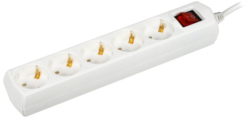 Удлинитель У05В 5 мест с заземлением 5м 3х1мм2 10А/250В GENERICA