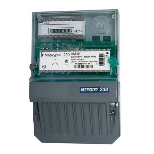 Счетчик Меркурий 230 АМ-02 (10-100А) 3-ф кл.т.1,0
