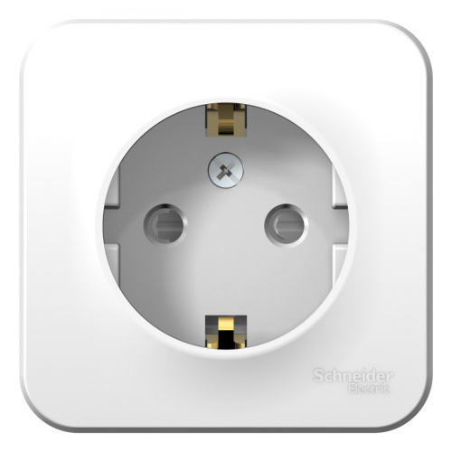 РОЗЕТКА О/У с заземлением со шторками, 16А, 250В, БЕЛЫЙ BLANCA
