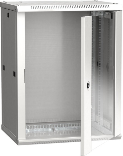 Шкаф LINEA W 12U 600х450мм дверь стекло серый RAL7035 ITK