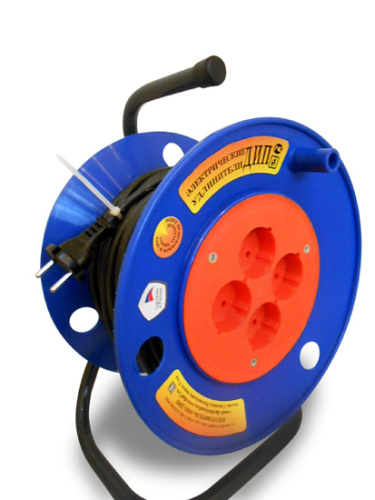 Удлинитель РБК-4 4гн (с заземл) на катушке  ПВС 3х1,5  (30м)  