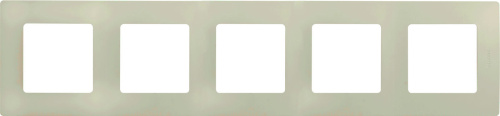 Рамка 5-местная слоновая кость ETIKA