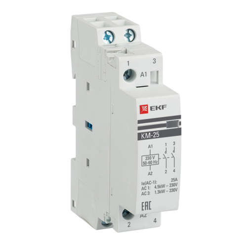 Контактор модульный КМ 25А 2NO 230В АС (1 мод.) PROXIMA EKF