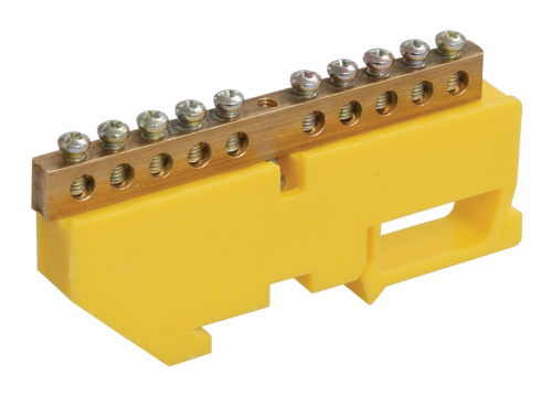 Шина PE "земля" на DIN-изол ШНИ-6х9-20-Д-Ж IEK