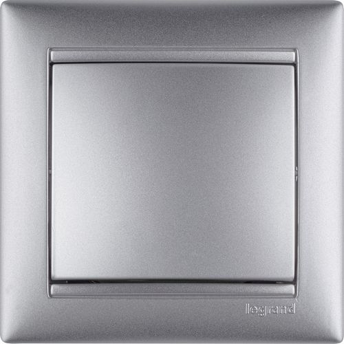 Выключатель 1-клавишный схема 1 10АХ безвинтовые зажимы алюминий VALENA