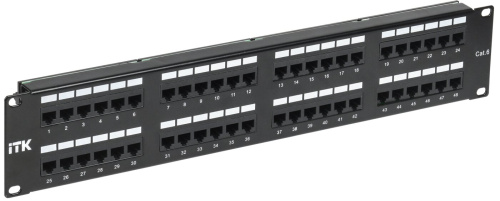 2U патч-панель кат.6 UTP 48 портов (Dual) ITK