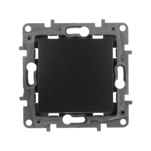 Выключатель 1-клавишный схема 1 10АХ безвинтовые зажимы антрацит ETIKA