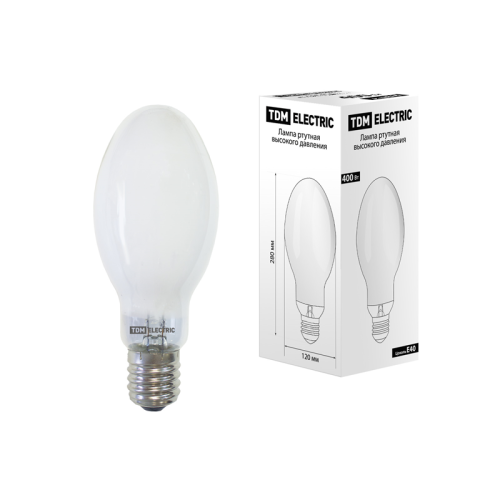 Лампа ртутная высокого давления ДРЛ 400 Вт Е40 TDM