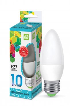 Лампа светодиодная LED-СВЕЧА-standard 7.5Вт 230В Е27 4000К 675Лм ASD  ASD