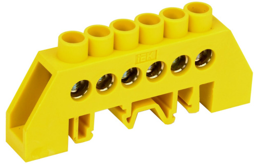 Шина PE "земля" в комбинированном DIN-изоляторе типа "Стойка" ШНИ-8х12-6-КС-Ж IEK