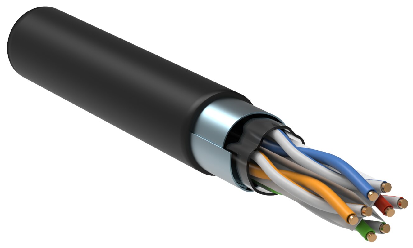 Витая пара F/UTP кат.6 4x2х23AWG LSZH черный (305м) ITK IEK LC3-C604-329 купить по цене 107.22 руб. в Новосибирске | Магазин-склад ЭлектроСтиль