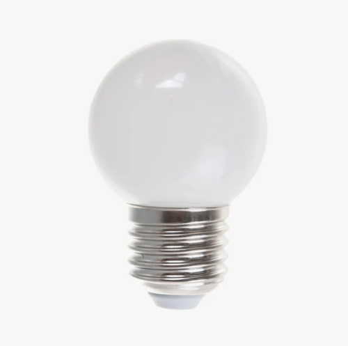 Лампа светодиодная, диаметр 45мм, E27, 5 LED, 2Вт, ТЕПЛЫЙ БЕЛЫЙ, 230В NEON-NIGHT