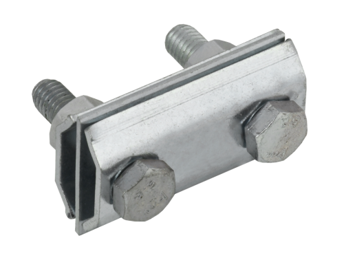 Зажим соединительный двойной сквозной пруток-пруток 8мм оцинкованная сталь IEK